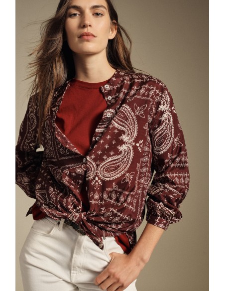 Regular fit overhemd met paisleyprint en een knoopdetail aan de voorkant Dixie