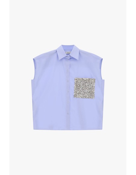 Chemisier sans manches avec poche à paillettes Dixie