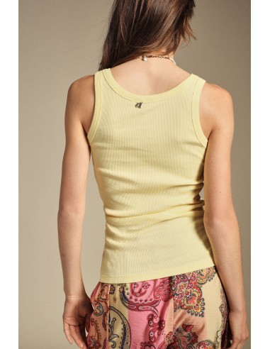 Dixie-top met brede bandjes en ronde hals
