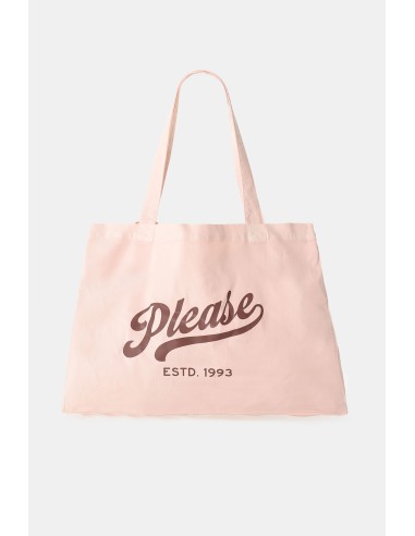 Grand sac cabas avec imprimé frontal Please
