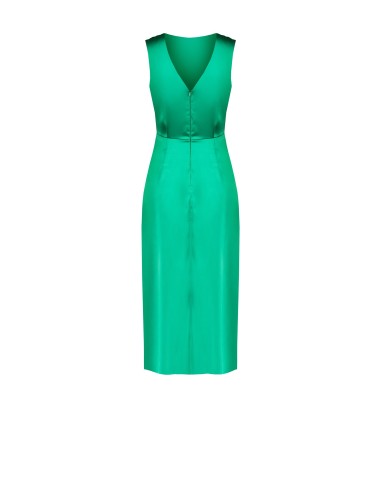 Robe longue en satin avec épingle à calla et décolleté en V derrière Rinascimento