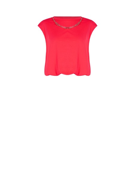 Top ballon en coton avec chaîne logo RR amovible Rinascimento
