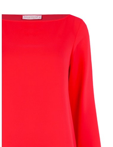Rinascimento - Chemisier ajusté en satin opaque avec encolure barchetta