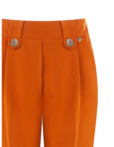 Catota-broek met vouw aan de voorkant en brede riemlussen Rinascimento