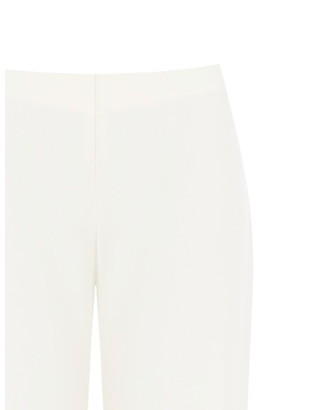 Pantalon palazzo en tissu fluide avec fermeture éclair latérale Rinascimento