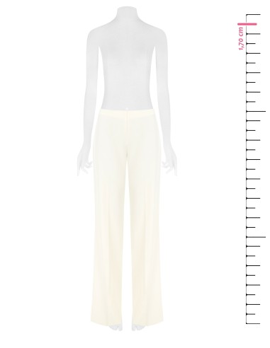 Pantalon palazzo en tissu fluide avec fermeture éclair latérale Rinascimento