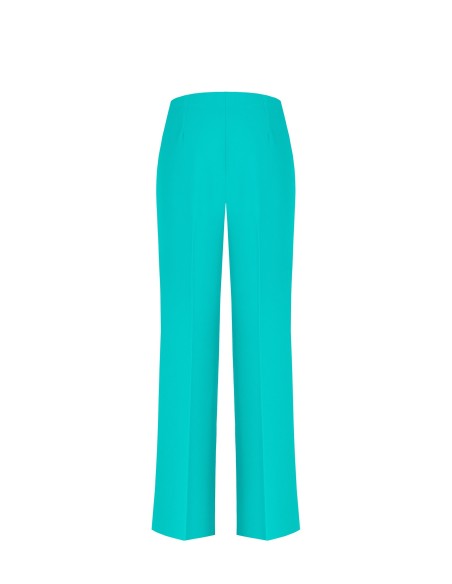 Pantalon palazzo en tissu fluide avec fermeture éclair latérale Rinascimento