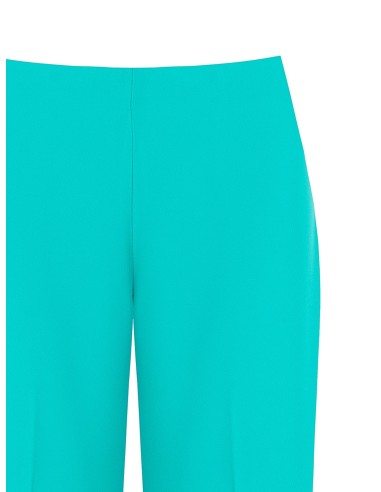 Pantalon palazzo en tissu fluide avec fermeture éclair latérale Rinascimento
