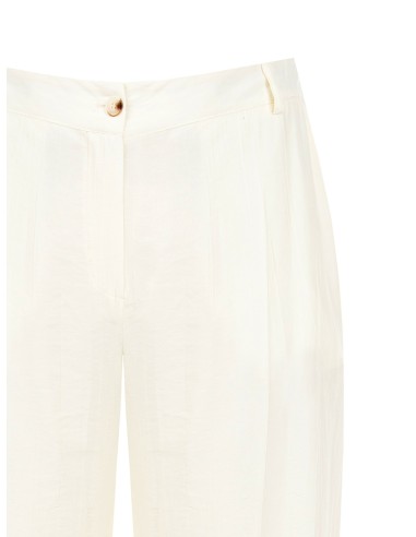 Pantalon palazzo en mélange de viscose à effet légèrement froissé Rinascimento Curvy