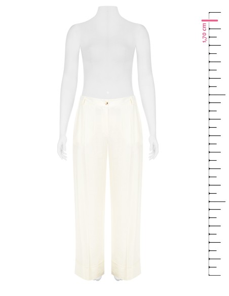 Pantalon palazzo en mélange de viscose à effet légèrement froissé Rinascimento Curvy