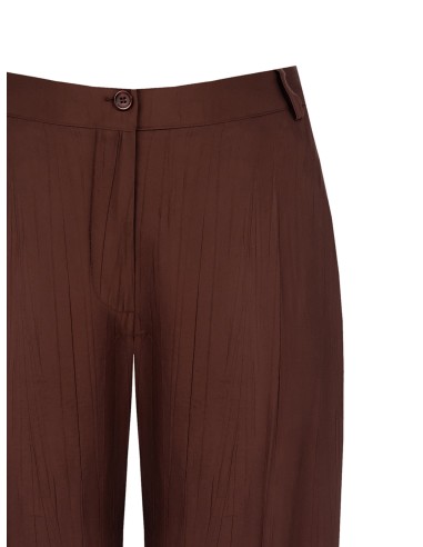 Pantalon palazzo en mélange de viscose à effet légèrement froissé Rinascimento Curvy