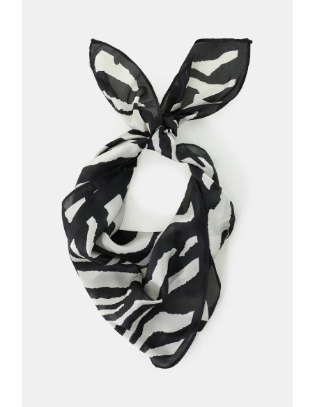 Foulard léger à imprimé zébré avec bord fini s’il vous plaît