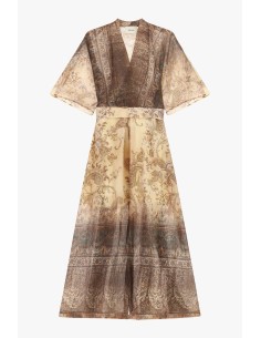 Robe longue à imprimé cachemire Dixie Sleeves