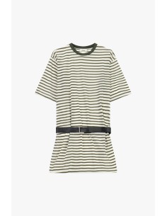 Robe courte rayée avec ceinture et manches courtes Dixie 2