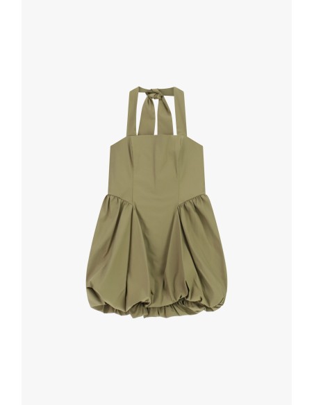 Robe courte à larges bretelles et bas ballon Dixie