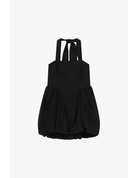 Robe courte à larges bretelles et bas ballon Dixie