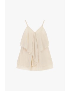 Robe courte à volants et fines bretelles Dixie