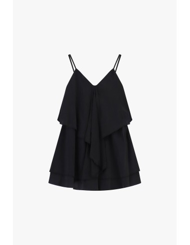 Robe courte à volants et fines bretelles Dixie