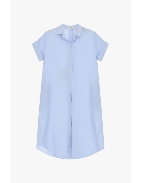 Robe midi avec boutons et manches retroussées Dixie