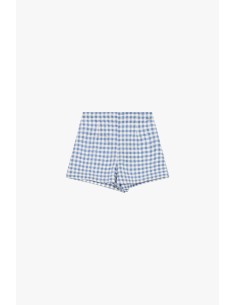 Dixie geruite gingham high-waisted shorts