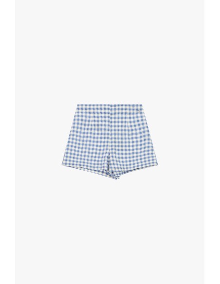 Dixie geruite gingham high-waisted shorts