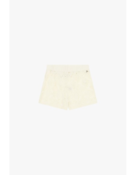 Shorts ajourés en maille avec taille élastiquée Dixie