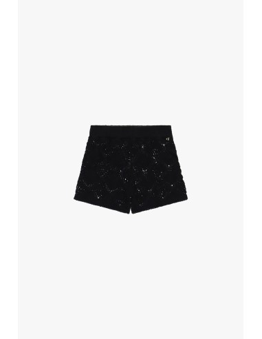 Geperforeerde gebreide shorts met elastische taille van Dixie