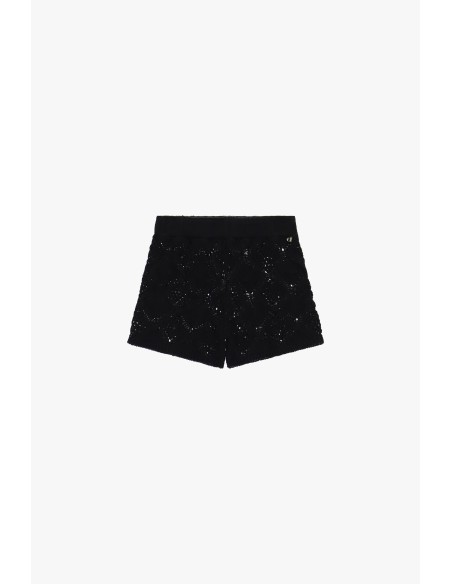 Shorts ajourés en maille avec taille élastiquée Dixie