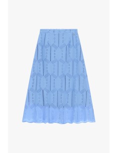 Jupe midi évasée avec broderie ajourée Dixie 2