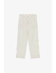 Pantalon cropped à pois avec taille normale Dixie
