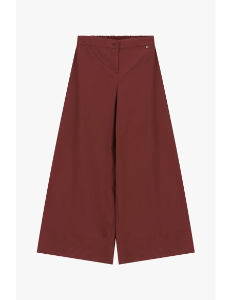 Pantalon palazzo à taille élastique et détail bouton Dixie
