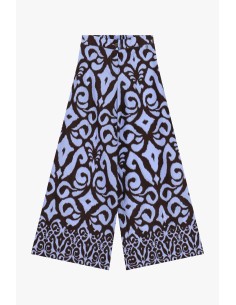 Pantalon palazzo à imprimé géométrique taille haute Dixie