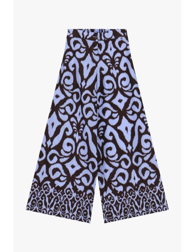 Pantalon palazzo à imprimé géométrique taille haute Dixie