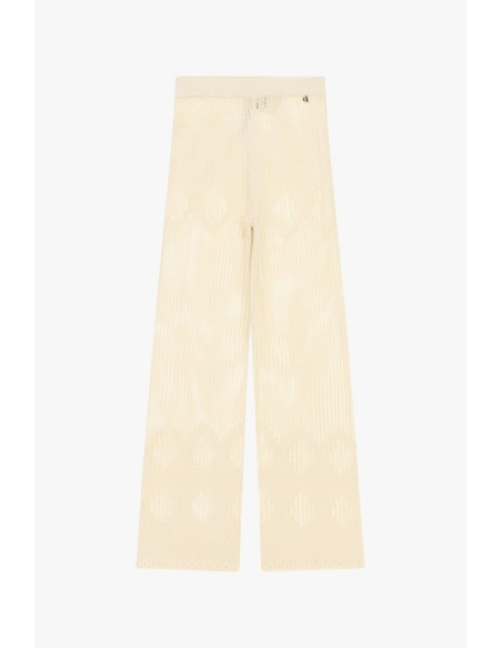 Pantalon évasé ajouré en maille Dixie