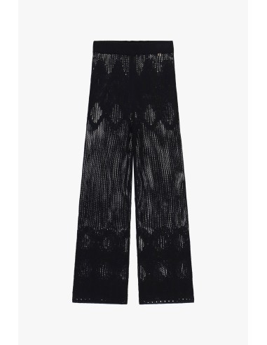 Pantalon évasé ajouré en maille Dixie