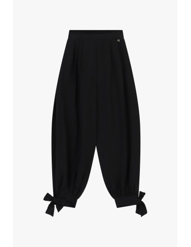 Pantalon palazzo avec bas noué et pinces Dixie