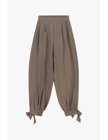 Pantalon palazzo avec bas noué et pinces Dixie