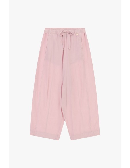 Cropped palazzobroek met elastische tailleband en trekkoord van Dixie