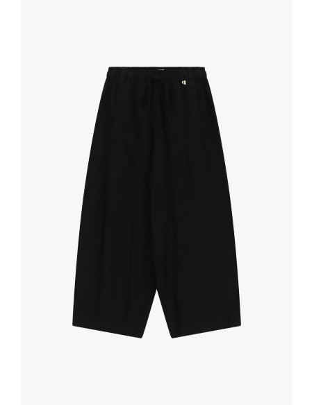 Pantalon palazzo court avec élastique et cordon de serrage Dixie