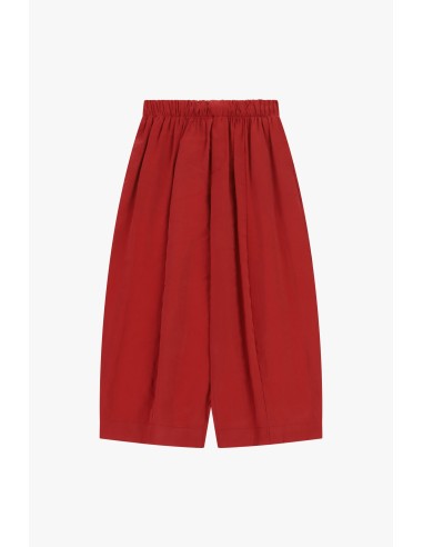 Pantalon palazzo court à taille élastiquée Dixie