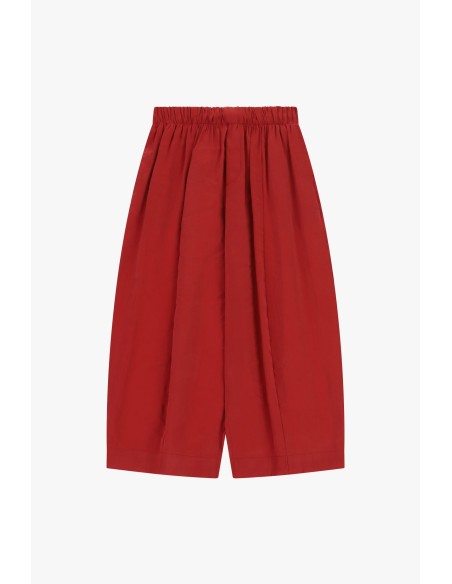 Pantalon palazzo court à taille élastiquée Dixie