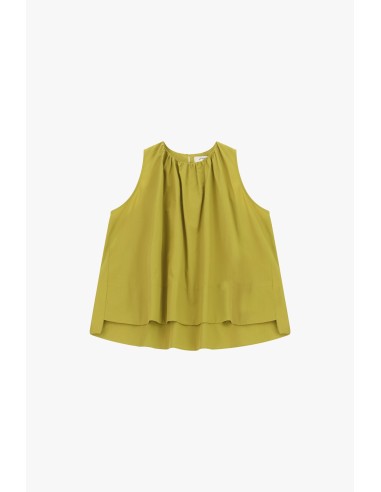 Top ample sans manches à plis froncés Dixie