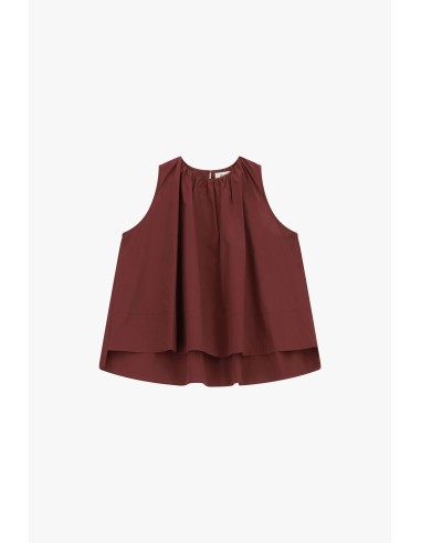 Top ample sans manches à plis froncés Dixie