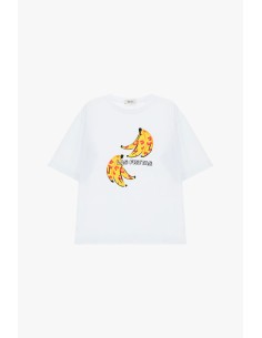 T-Shirt à manches courtes imprimé banane et lettrage Dixie