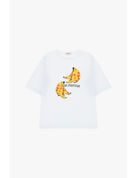 T-Shirt à manches courtes imprimé banane et lettrage Dixie