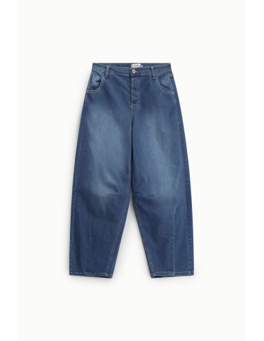 Jeans met wijde pijpen en balloon-snit aub