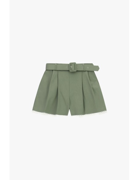 Short regular fit avec ceinture et bordure ajourées, s’il vous plaît