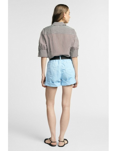 Short regular fit avec ceinture et revers Please