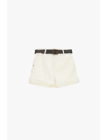 Regular-fit shorts met tailleband en omslag Please