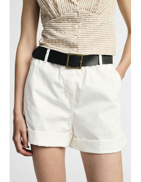 Short regular fit avec ceinture et revers Please